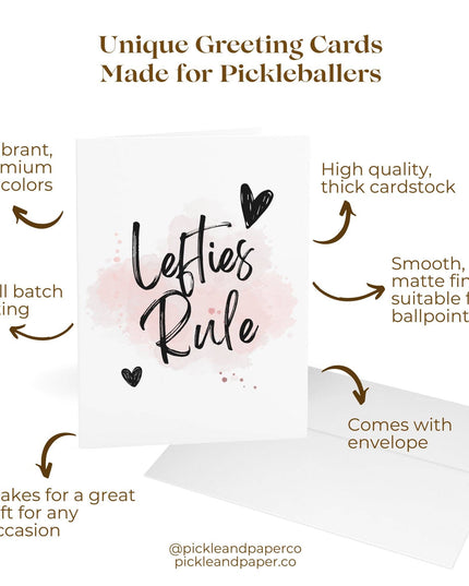 Lefties Rule Pickleball Greeting Card