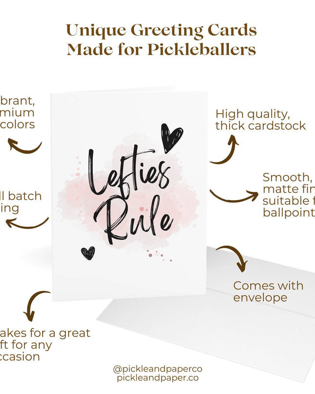 Lefties Rule Pickleball Greeting Card