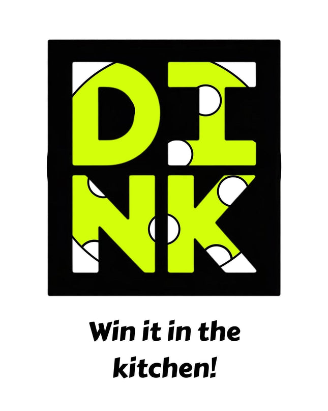 DINK Pickleball Sticker – Win It in the Kitchen! Funny Neon Circle Decal