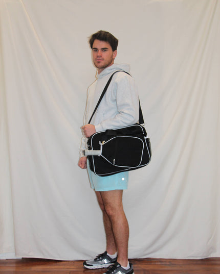 Cross Court Canvas Pickleball Tote  Black
