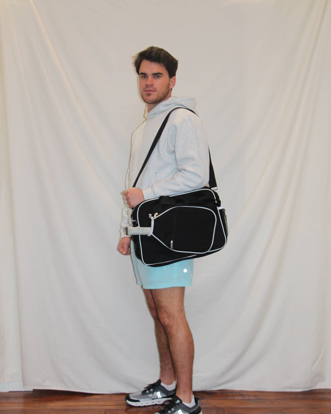 Cross Court Canvas Pickleball Tote  Black