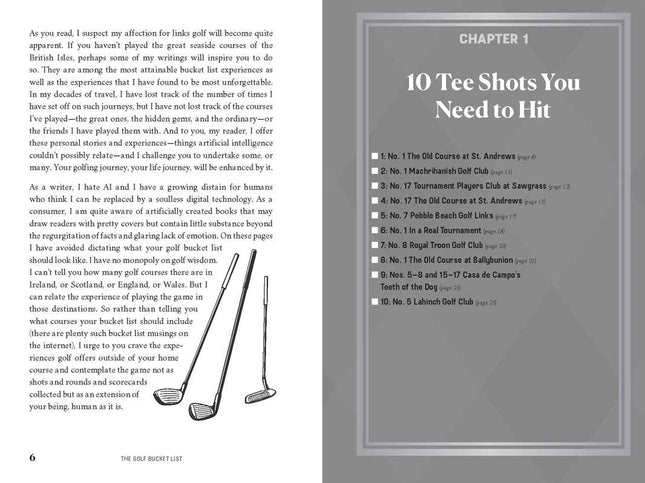 Golf Bucket List by Jeffrey  Thoreson