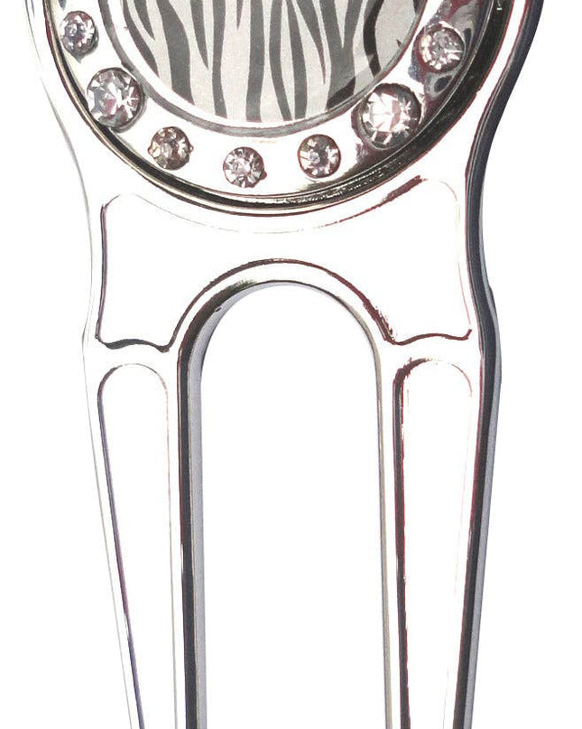 Zebra Stripes w/ Crystals Ball Marker