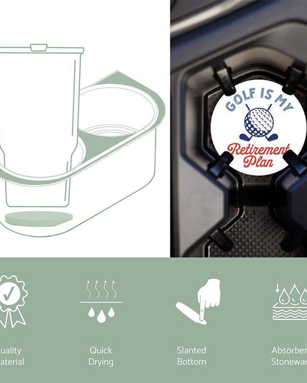 Car Coaster-Golf Is My Retirement Plan