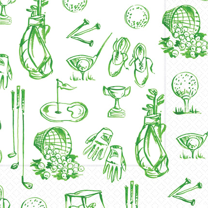 Paper Cocktail Napkins 20 Ct Golf Gear Rosanne Beck