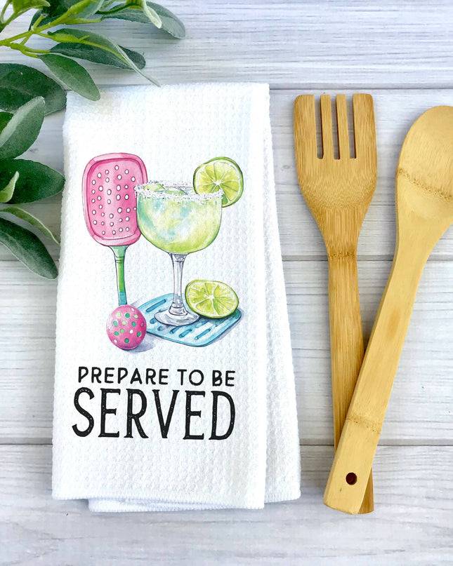 Prepare to be Served Pickleball Waffle Towel