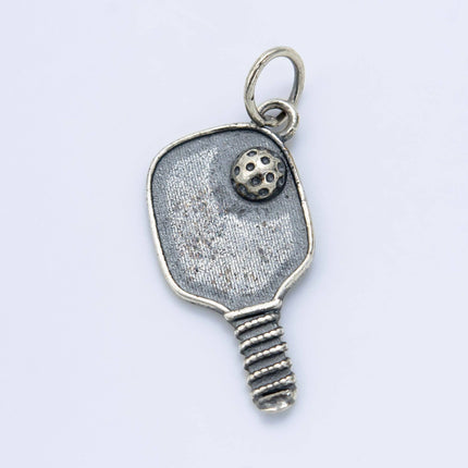 S925 Sterling Silver Pickle Ball Sport Charm | SL-497