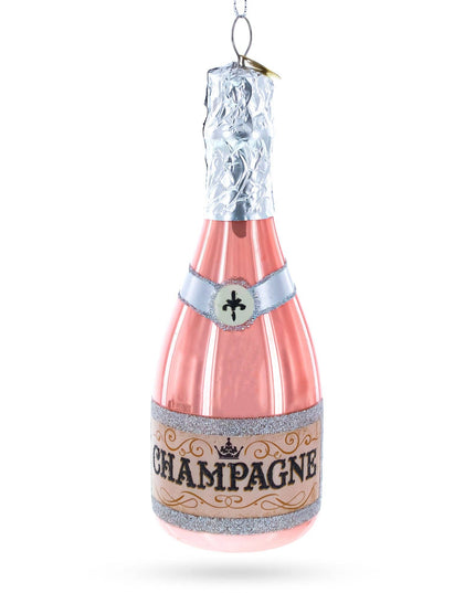 Pink Sparkling Wine Glass Ornament