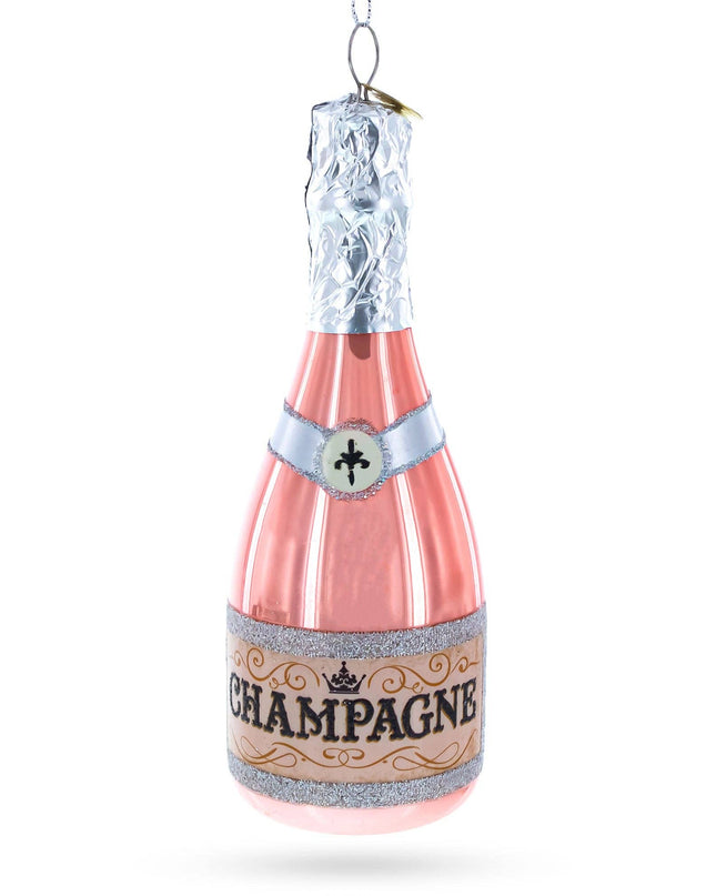Pink Sparkling Wine Glass Ornament