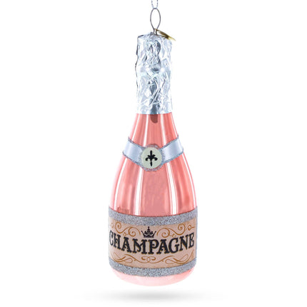 Pink Sparkling Wine Glass Ornament