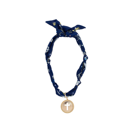 Elodie Cross Coin Scarf Necklace