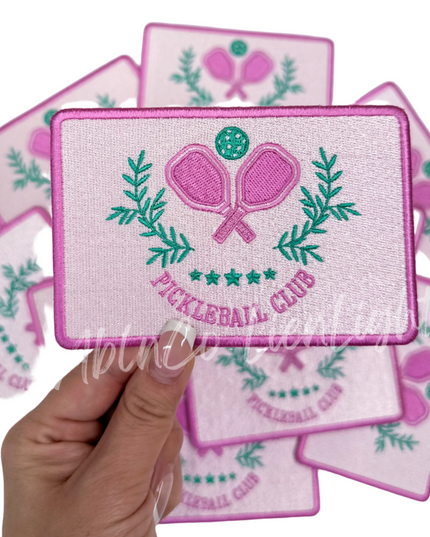 Preppy Pickleball Club  Embroidered Iron On Patch