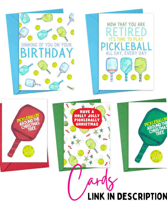 Pickleball Birthday Card - Pickleball Gifts - Greeting Cards