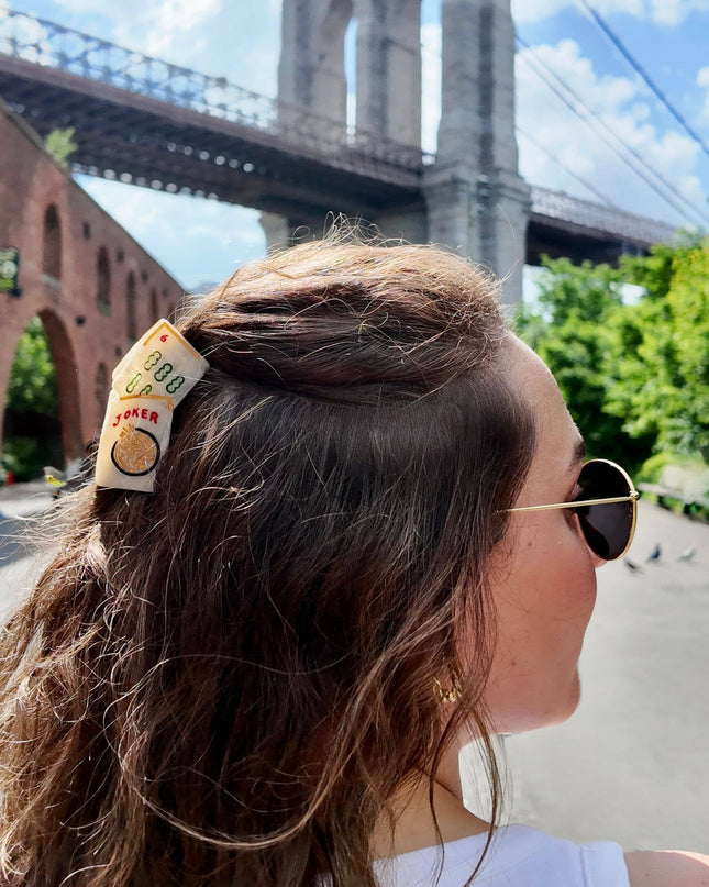 Hand-painted Mini Mahjong Claw Hair Clip | Eco-Friendly