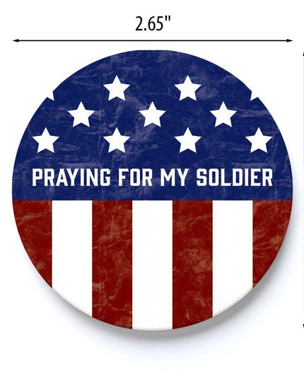 Car Coaster-Military Praying For My Soldier
