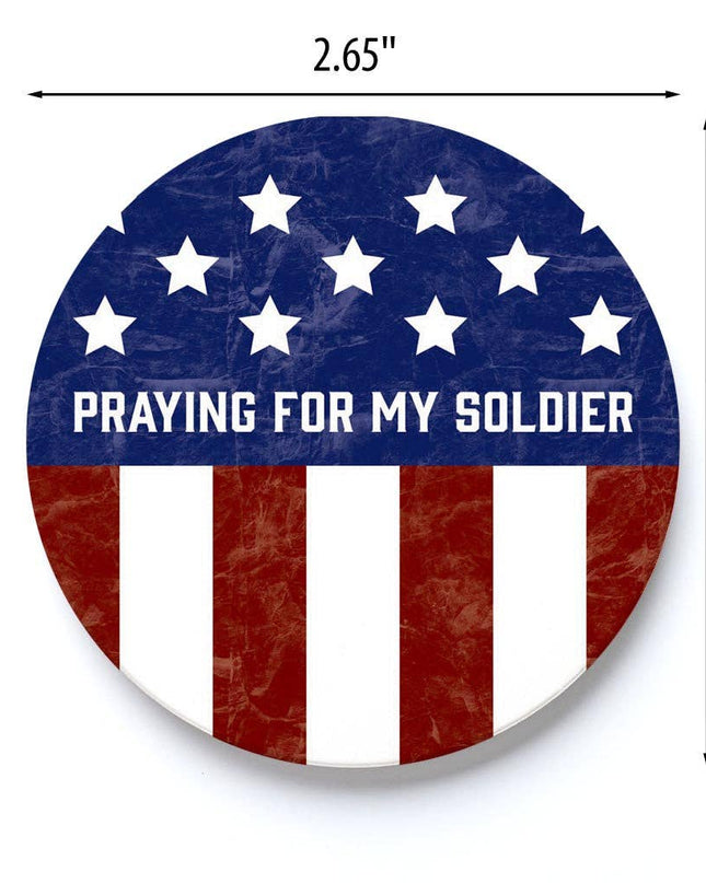 Car Coaster-Military Praying For My Soldier