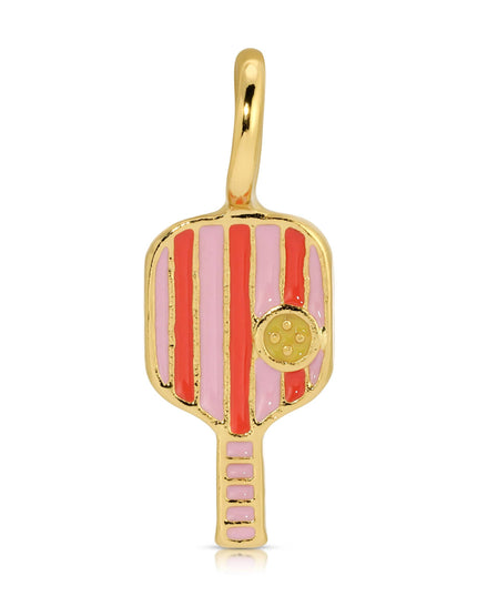 Gold Pickleball Paddle Charm