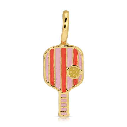 Gold Pickleball Paddle Charm