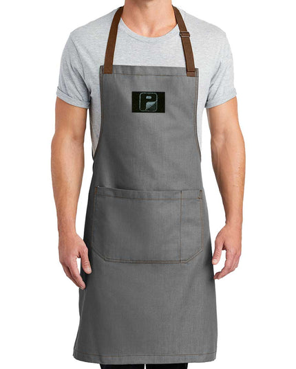 Pull Patch Craftsman Style Full Length BBQ & Baking Apron - Ash Grey