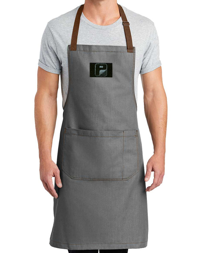 Pull Patch Craftsman Style Full Length BBQ & Baking Apron - Ash Grey