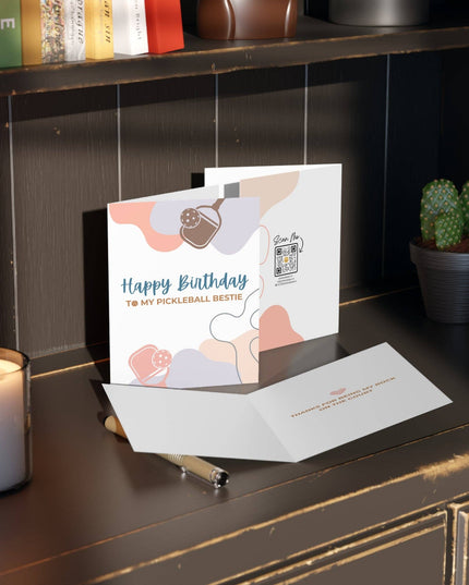 Happy Birthday to My Pickleball Bestie Greeting Card