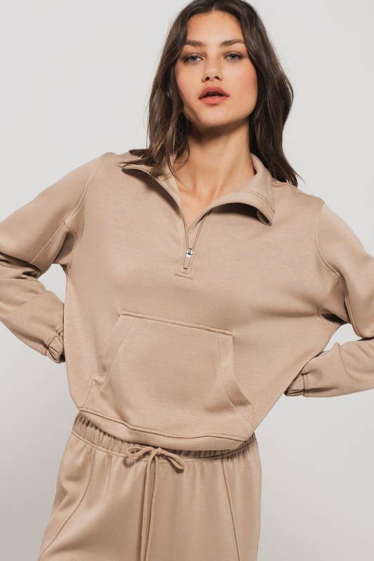 Athletic Accent Quarter Zip Pullover