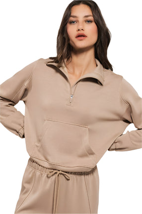 Athletic Accent Quarter Zip Pullover