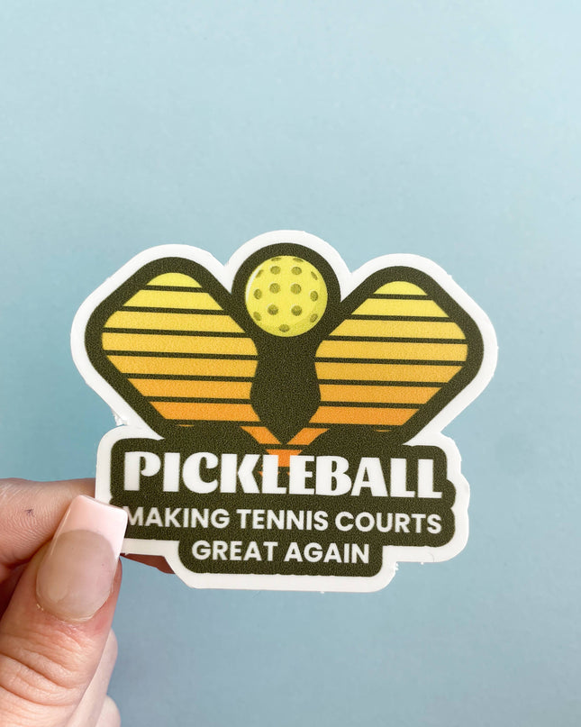 Pickleball: Making Tennis Courts Great Again Vinyl Sticker