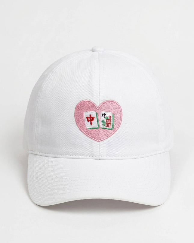MAHJONG Heart Tiles Embroidered Baseball Cap