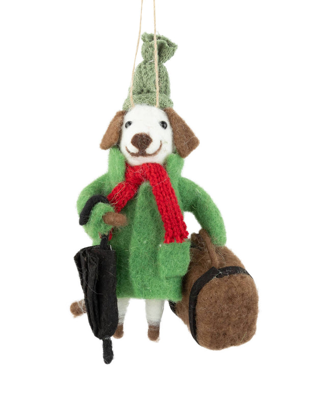 Dog Shopper Felt Ornament