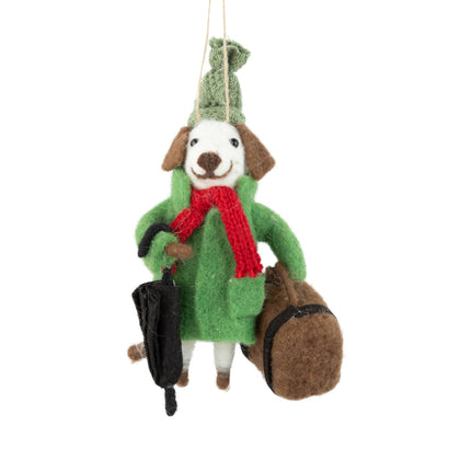 Dog Shopper Felt Ornament