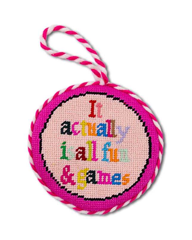 Needlepoint Ornament - Fun & Games