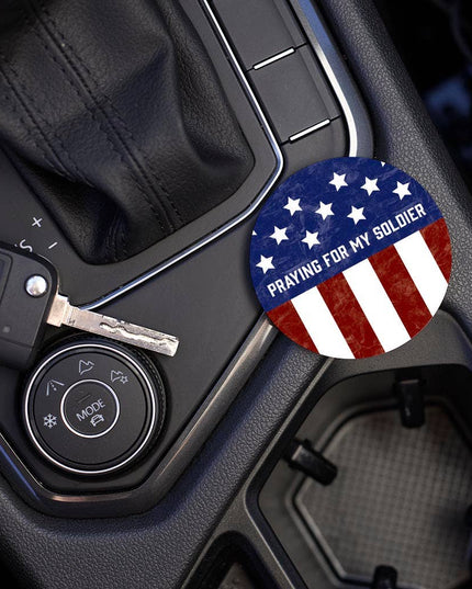 Car Coaster-Military Praying For My Soldier