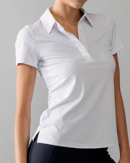 Four Button Placket Polo Shirt