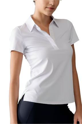 Four Button Placket Polo Shirt