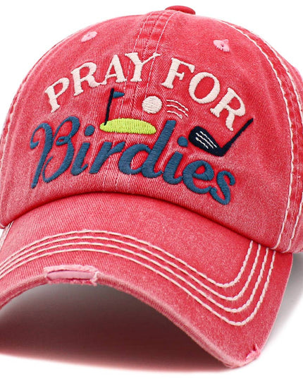 PRAY FOR BIRDIES WASHED VINTAGE BALLCAP