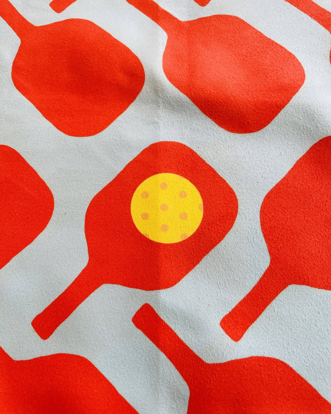 Pickleball Sport Towel, Orange and Blue
