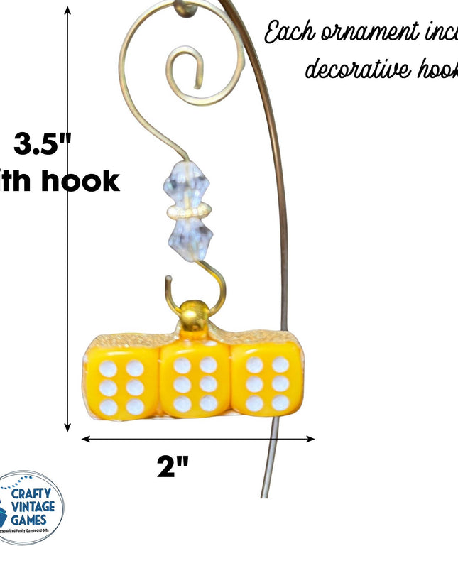 3 dice Bunco Ornament