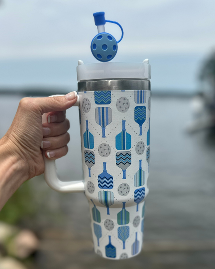 Blue Pickleball 30oz Tumbler