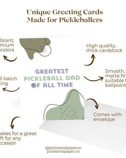 Greatest Pickleball Dad of All Time Greeting Card