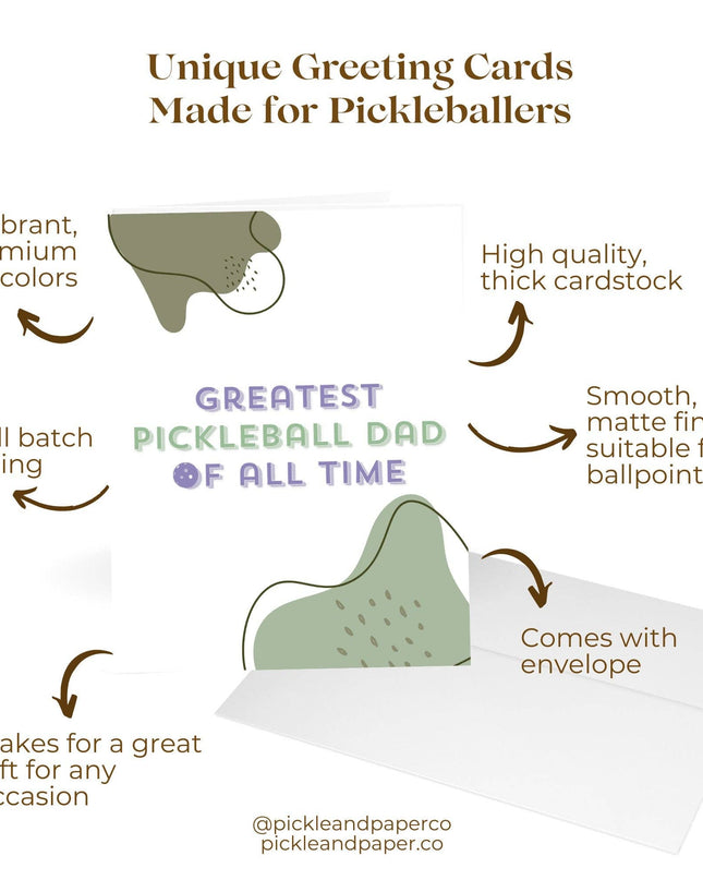Greatest Pickleball Dad of All Time Greeting Card