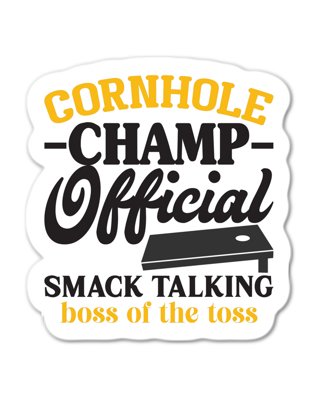Cornhole Champ Official Smack Talking Boss Of Sticker