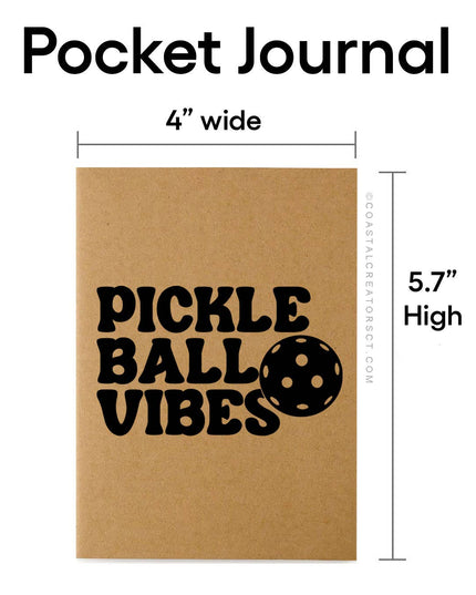 Pickleball Vibes 48-page Pocket Journal (Packaged, Video)