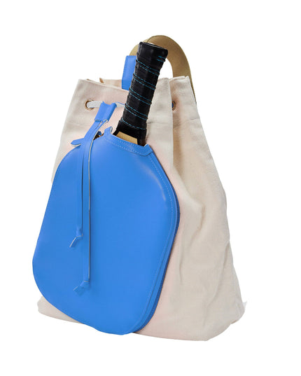PB Neon Electric Blue Pickleball Drawstring Bag