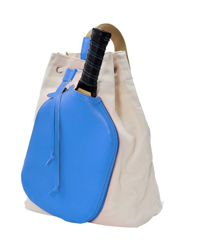 PB Neon Electric Blue Pickleball Drawstring Bag