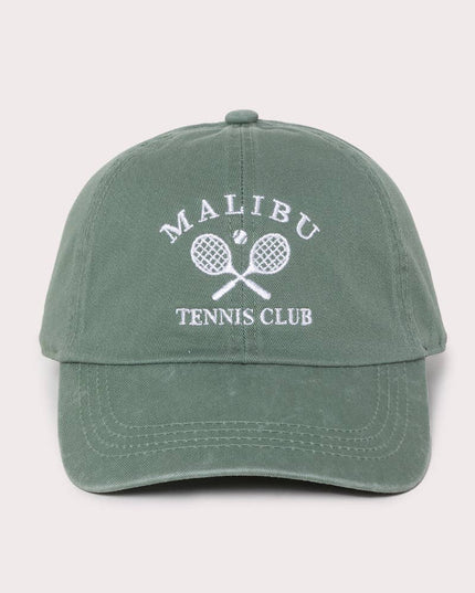 MALIBU TENNIS CLUB Stone Washed baseball Cap