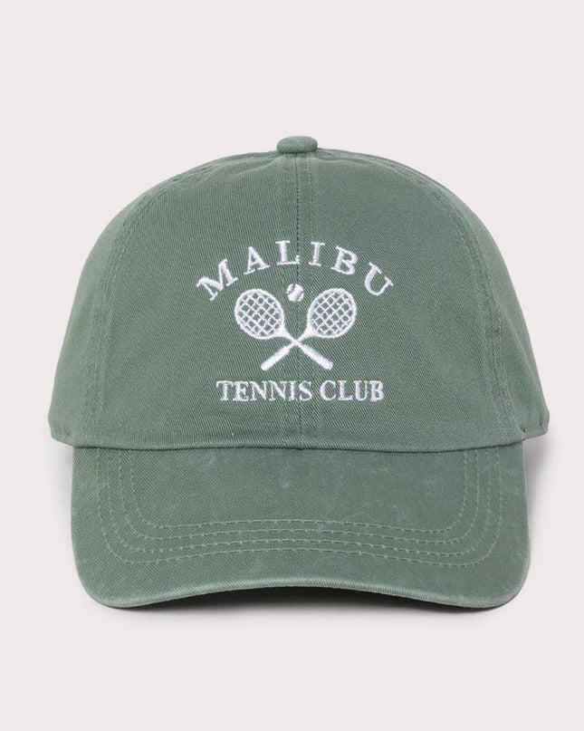 MALIBU TENNIS CLUB Stone Washed baseball Cap