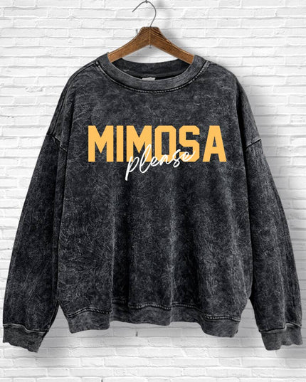 MIMOSA PLEASE GRAPHIC MINERAL SWEATSHIRT