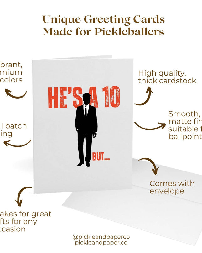 He's a 10 but His DUPR is a 2.5 Pickleball Greeting Card