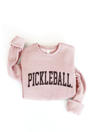 PICKLEBALL Graphic Sweatshirt Heather Mauve Plus size
